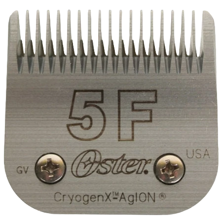 A5 Oster® Cryogen-X™ Blades,"Metal clipper blade with fine teeth and two screws"