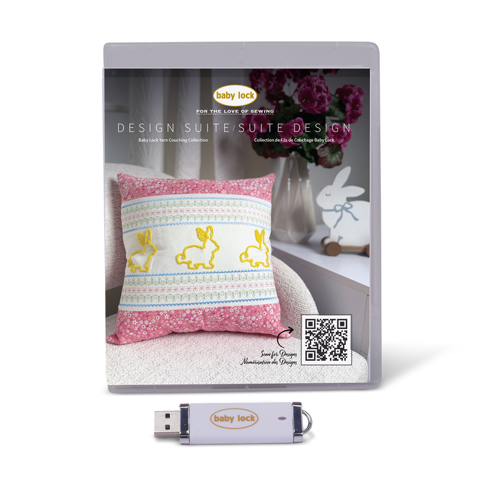 Baby Lock Yarn Couching Embroidery Design Suite Collection