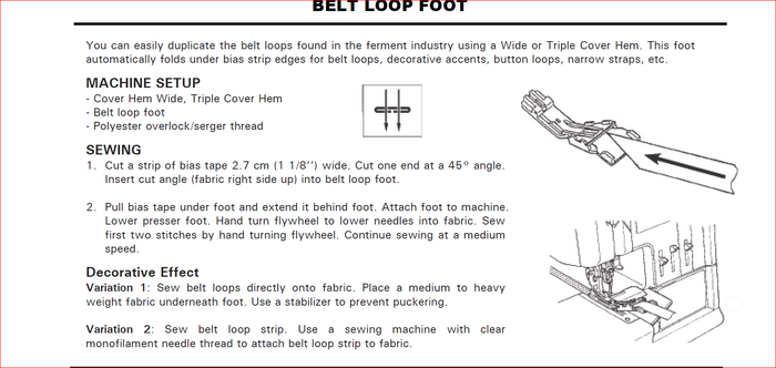 Belt Loop Foot