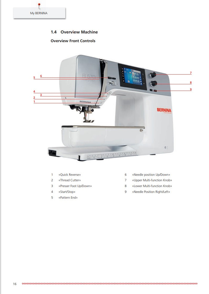 Bernina 570QE Instruction Manual