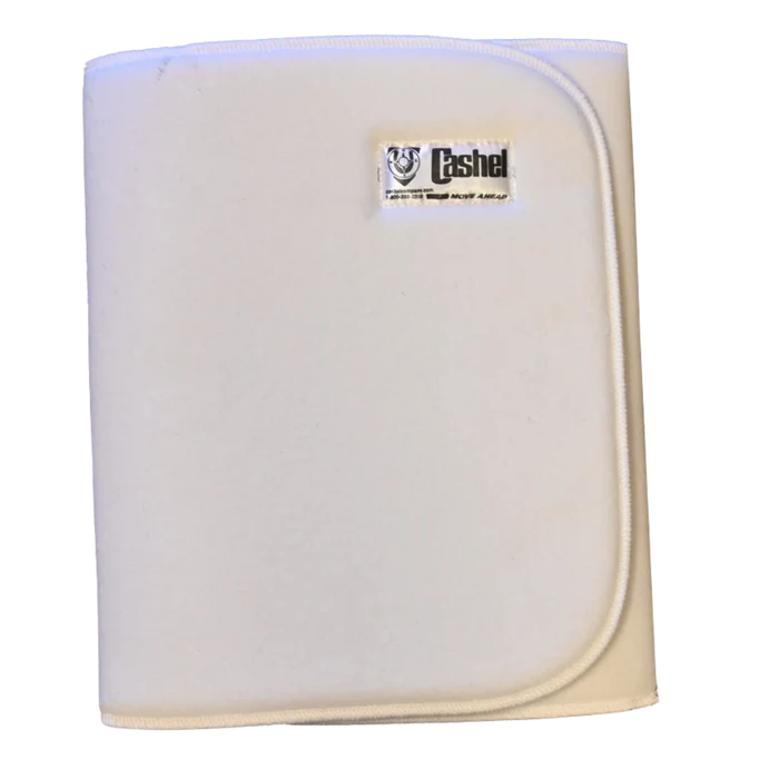Cashel No Bow Bandage Wrap,"White padded wrap with rounded flap"