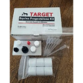 Equine Progesterone Test,"Test kit box with pipettes, reagent bottles, and pad tray"