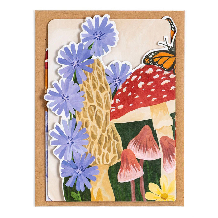 Forest Floor Mushrooms Accordion Greeting Card