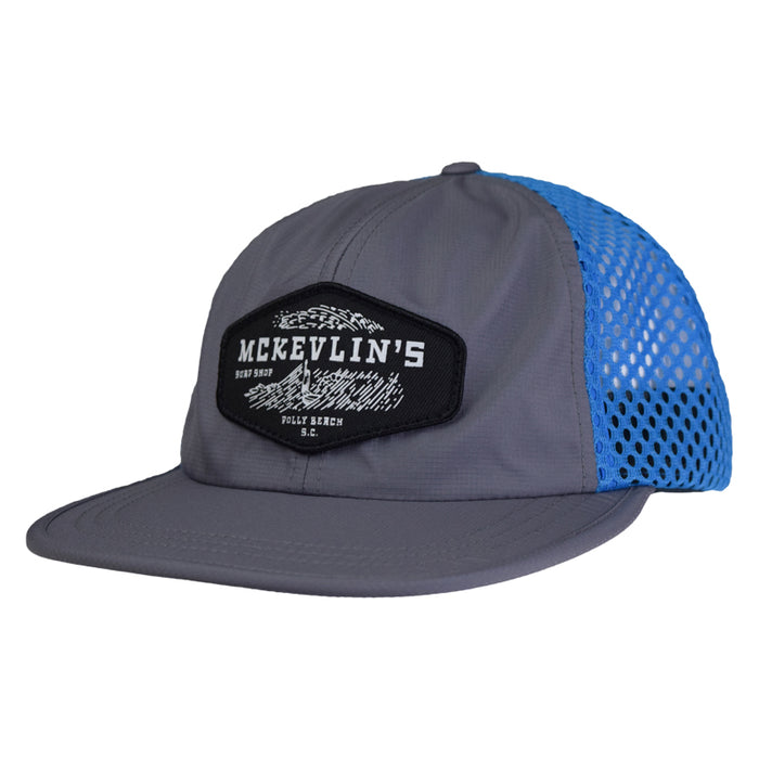 McKevlin's - Soul Patch Hybrid Hat - Charcoal/Cyan - MCKEVLIN'S SURF SHOP