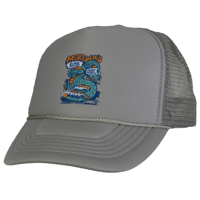 McKevlin's - Youth Size Dragon Trucker - Light Grey - MCKEVLIN'S SURF SHOP