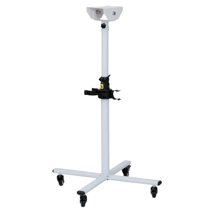 Movable Dryer Stand for Solo-Stream and Duo-Sprint Dryer by Waggz,"White rolling stand with center pole and mounting bracket"