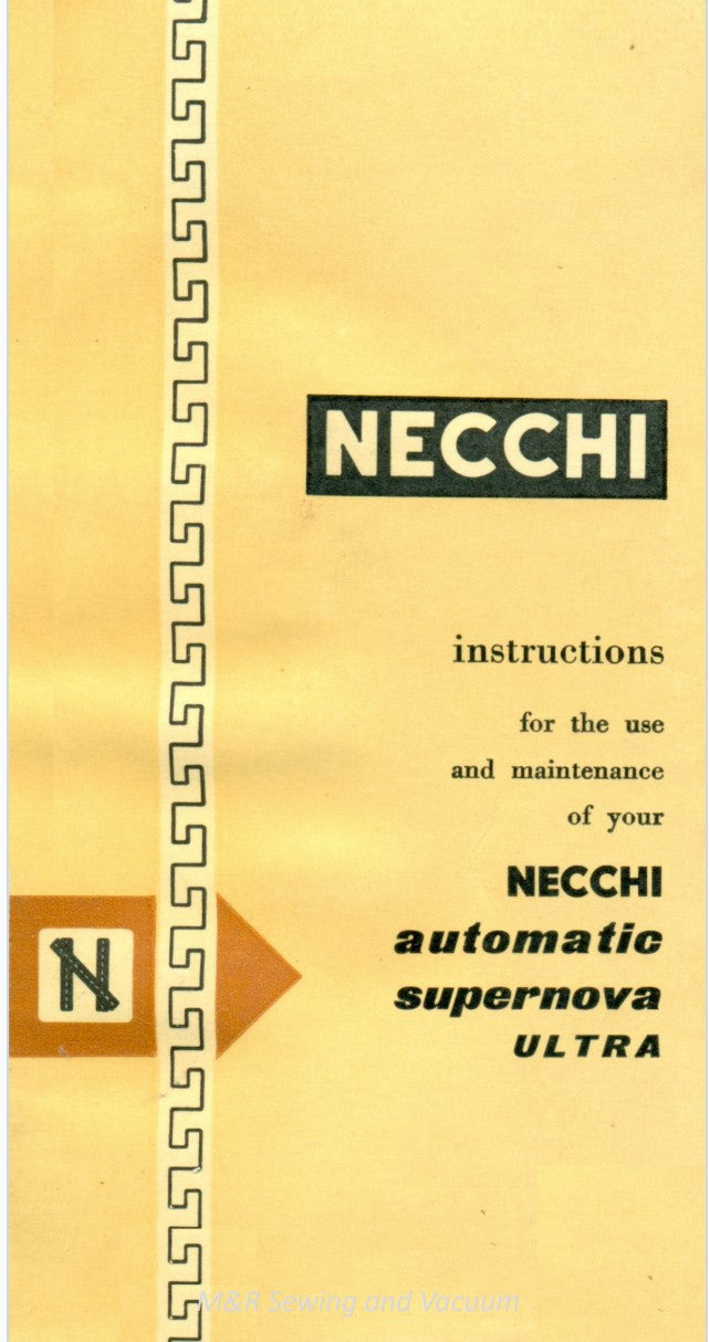 Necchi SuperNova Automatic Ultra Instruction Manual