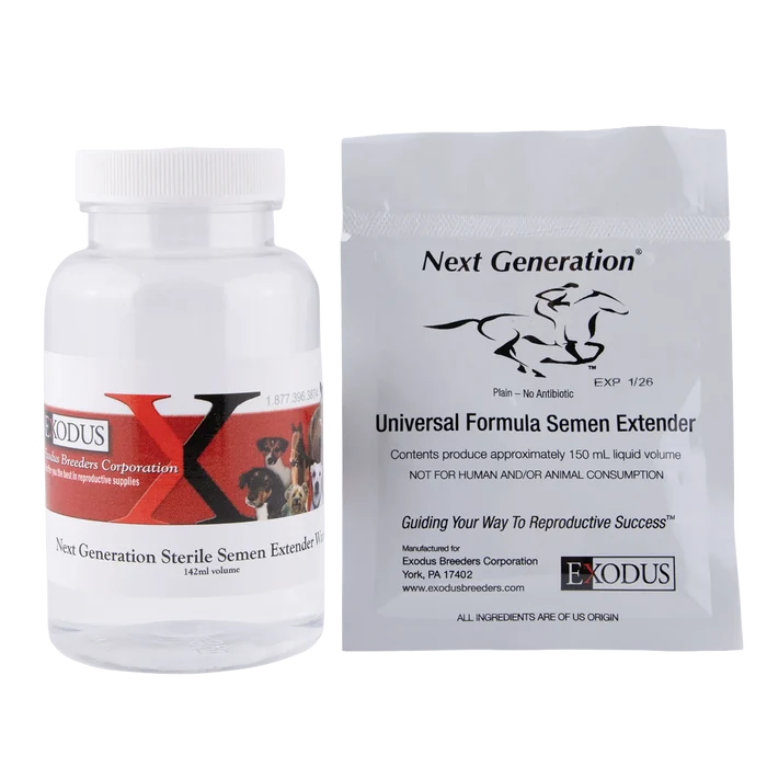 Next Generation Universal Extender,"White bottle and sealed pouch side by side"