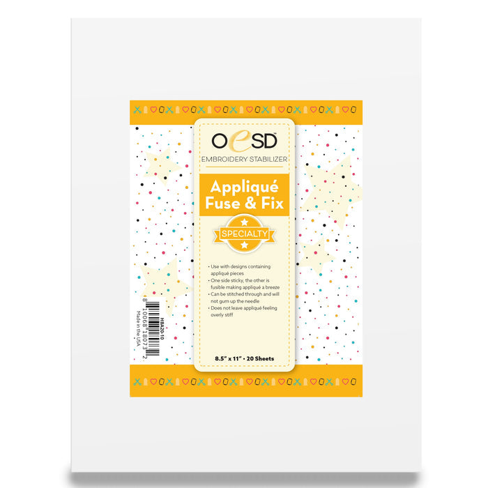 OESD Applique Fuse & Fix Sheets - 10in x 8in