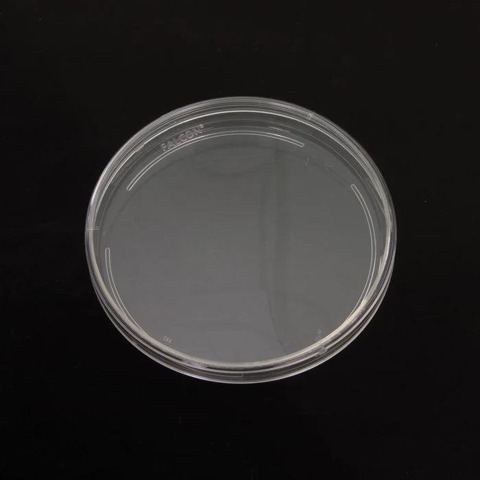 Petri Dish 100x15mm,"Clear round petri dish with lid, top view"
