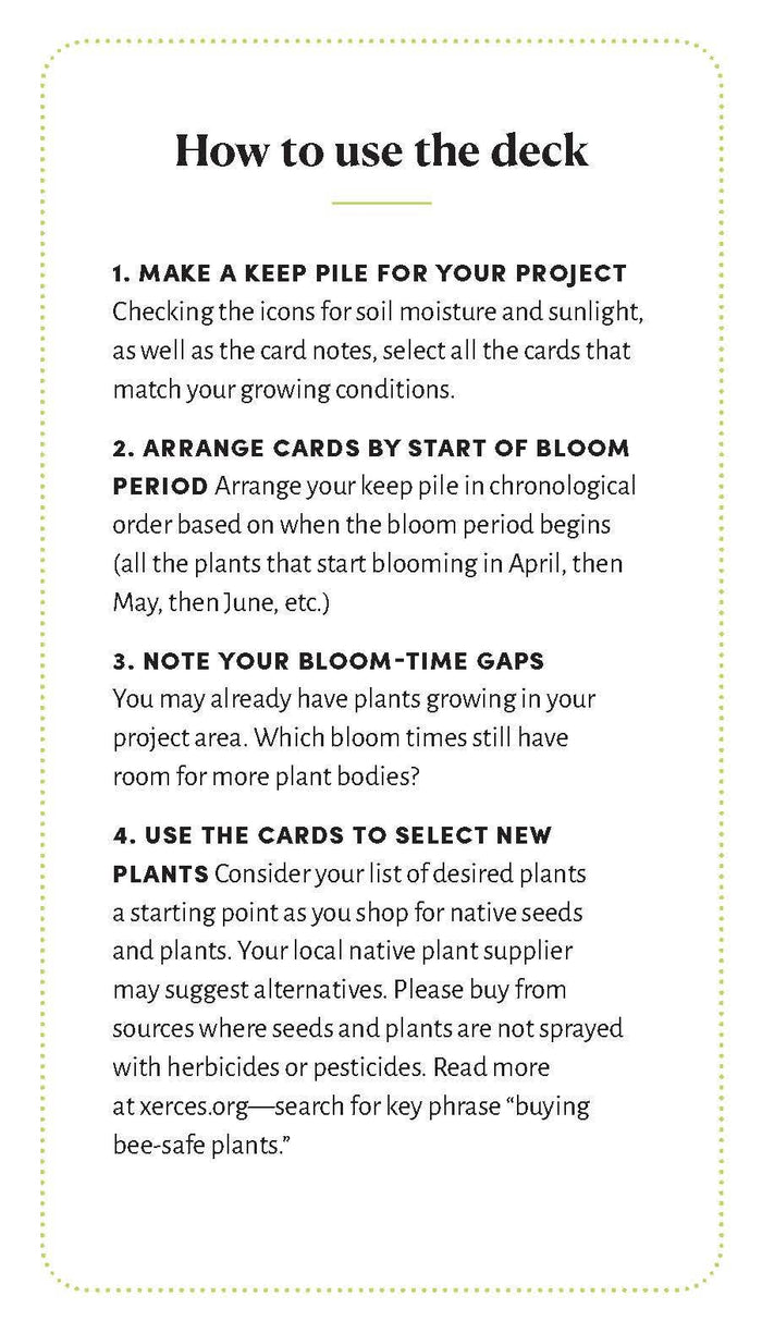 Pollinator Garden Planning Deck