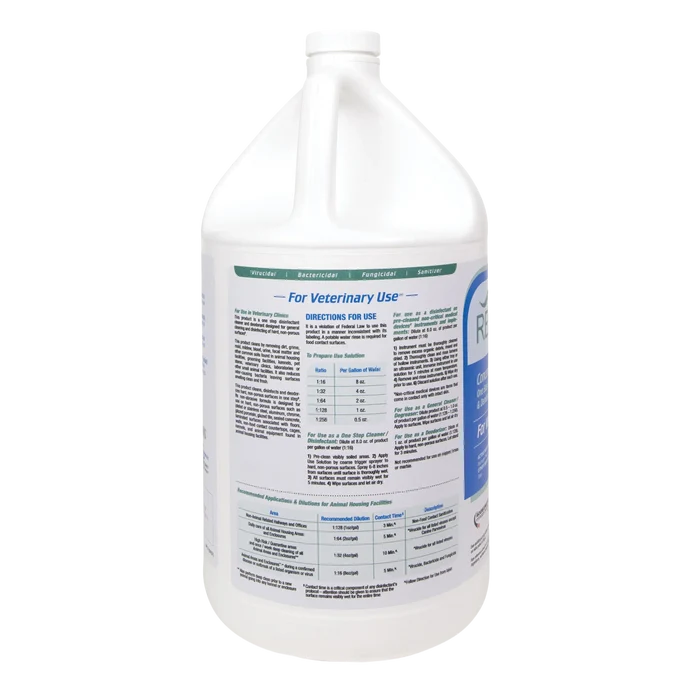 Rescue®  Disinfectant Cleaner,"Large white gallon bottle with back label"
