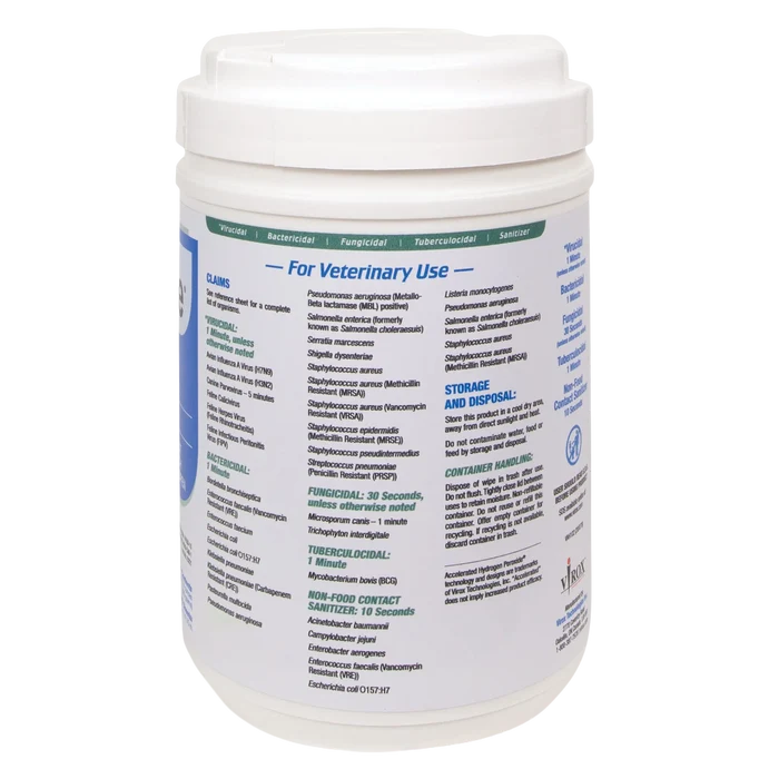 Rescue®  Disinfectant Cleaner,"White canister with flip-top lid and printed label"