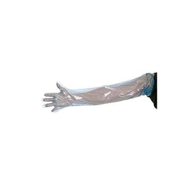 Super Dex Sterile,"Clear shoulder-length glove with blue cuff ring"