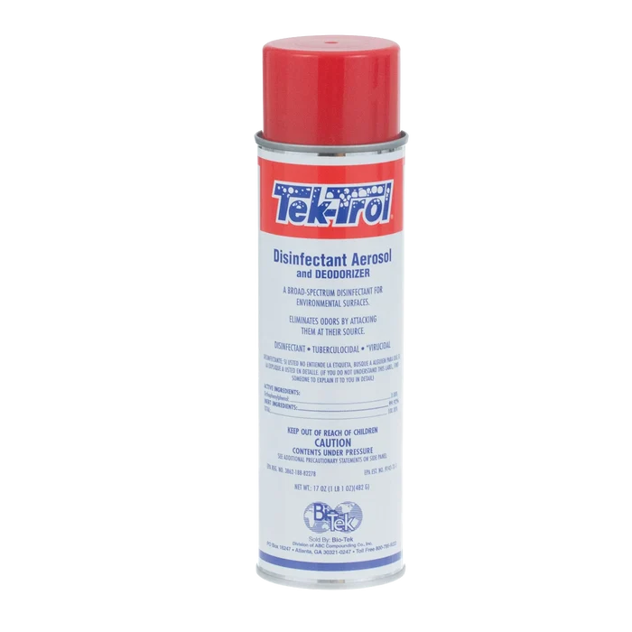Tek-Trol® Disinfectant,"Aerosol can with red cap and front label"