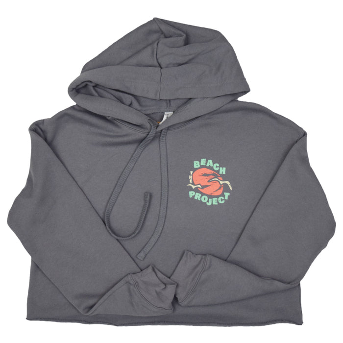 The Beach Project - Surfrider Women's Crop Hoodie - Storm - MCKEVLIN'S SURF SHOP